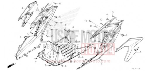 COUVERCLE MARCHE SELLE AR./COUVERCLE INFERIEUR ADV350AR de 2024